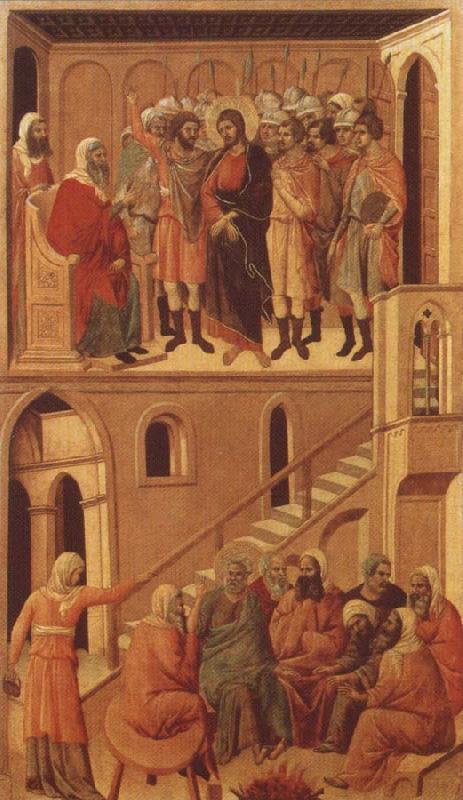 Duccio di Buoninsegna Peter-s First Denial of Christ Before the High Priest Annas oil painting image